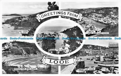 R077716 Looe. Cornwall. Harvey Barton. RP. Multi View