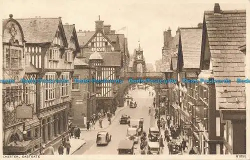 R077779 Chester. Eastgate. Photochrom. Nr. 81056. 1953