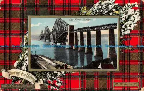 R077780 Die Forth Bridge. Edinburgh. Grant. Serie I. Tuck. Gerahmter Edelstein Glosso Ta