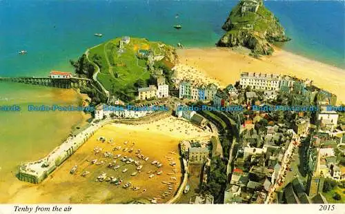 R076612 Tenby aus der Luft. 1977. Archway Werbung