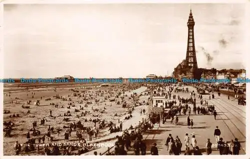 R078233 Der Turm und der Sand. Blackpool. Beliebte Serie. RP