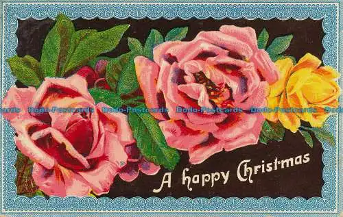 R078242 Grüße. Frohe Weihnachten. Rosen. 1910