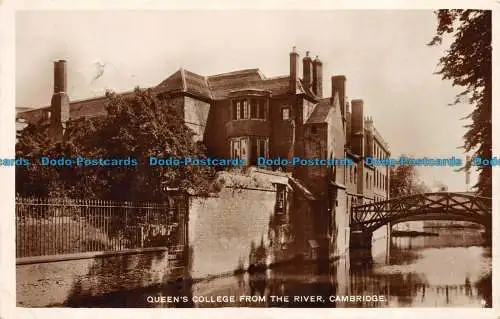 R078297 Queens College vom Fluss. Cambridge. RP. 1929