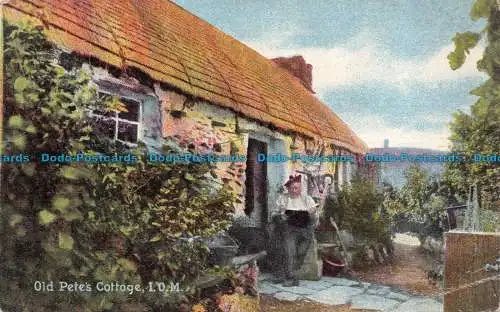 R078655 Old Petes Cottage. I.O.M. Postkarten der bildenden Kunst. Shureys Publikationen. 191