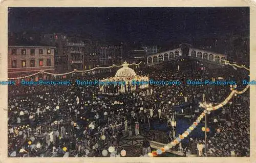 R078520 Venedig. Rialtobrücke mit Schwimmer. P. Marzari