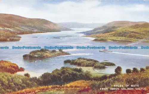 R078702 Kyles of Bute von oberhalb der Burg Caladh. Kunstfarbe. Brian Gerald. Valent