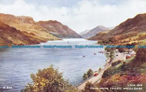 R078703 Loch Eck von oben Coylet. Argyllshire. Kunstfarbe. Brian Gerald. Valen