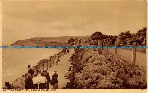 R078725 Cliff Walk Sandown. I.W. Mit Shanklin-Kopf. In der Nähe