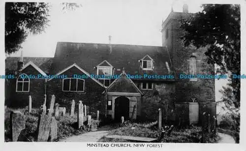 R078590 Minstead Church. Neuer Wald. C.S. Edwards. Die Geschäfte. RP