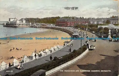 R078792 Die Promenade und die Alexandra-Gärten. Weymouth. Valentines Colourtone Ser