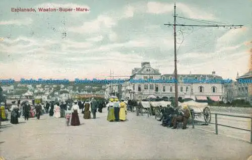 R079037 Esplanade. Weston Super Mare. 1907