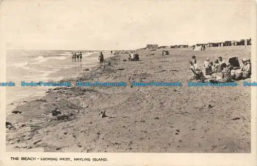 R079065 Der Strand. Blick nach Westen. Hayling Island. 1932