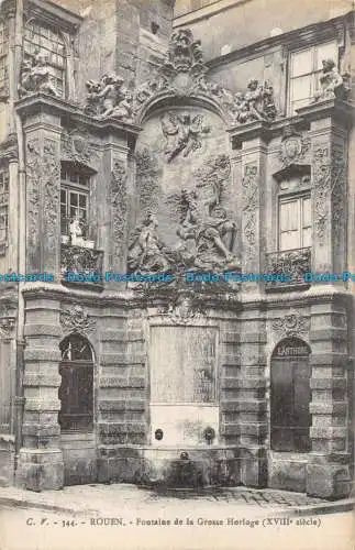 R079943 Rouen. Brunnen der Großen Uhr. Druckereien Reunie de Nancy