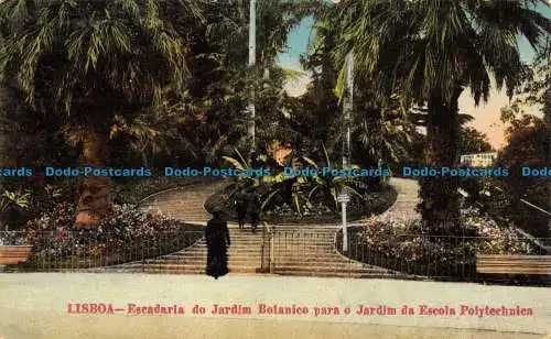 R079167 Lissabon. Escadaria do Jardin Botanico für oder Jardim da Escola Polytechnic