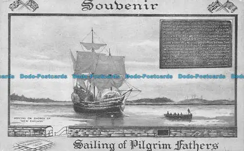 R079178 Souvenir. Segeln der Pilgerväter. Ankunft an der Küste Neuenglands.