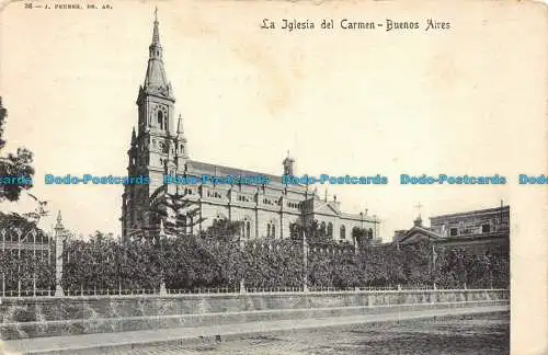 R079271 J. Peuser. Die Carmenkirche. Buenos Aires