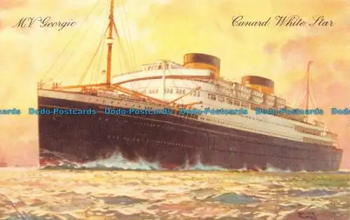 R079669 M.V. Georgic. Cunard weißer Stern. Walter Thomas