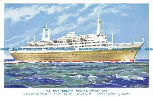 R079677 S.S. Rotterdam. Holland America Line. Lachs