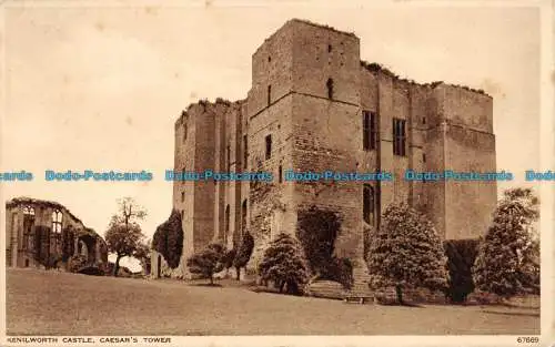 R080209 Kenilworth Castle. Caesars Tower. Photochrom. 1938