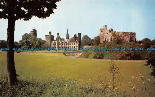 R080256 Cardiff Castle und normannischer Bergfried. Cotman Color Serie. Jarrold