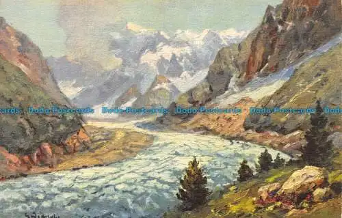 R079796 Landschaft. Malerei. C.E.L.A. Geneve S. 1 4. Postkarte