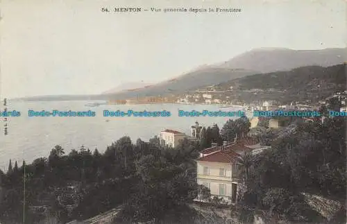 R080316 Menton. Gesamtansicht von der Grenze. Helio E. Le Deley