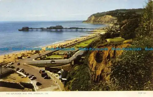 R081547 Die Esplanade und der Pier. Shanklin. I.W. Jarrold. Cotman Farbe. RP. In der Nähe