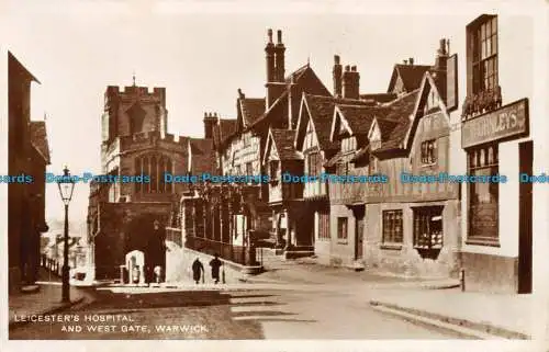 R080799 Leicesters Hospital und West Gate. Warwick. RP