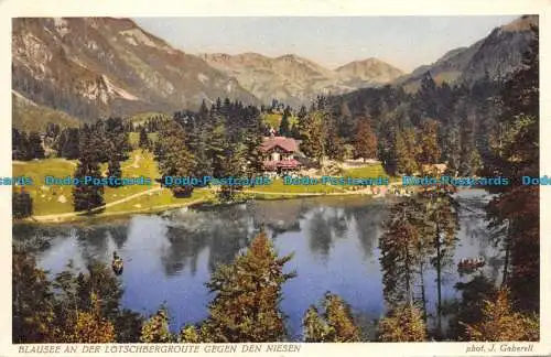 R081716 Blausee an der Lotschbergroute gegen den Niesen. J. Gaberell