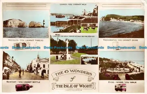 R080559 Die 6 Wunder der Isle of Wight. In der Nähe. 1953. Multi View