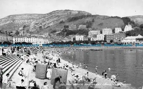 R082209 Der Strand und Great Orme. Llandudno