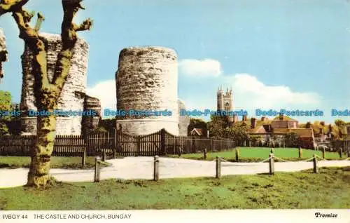 R081782 Das Schloss und die Kirche. Bungay. Versprechen