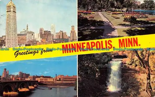 R081841 Grüße aus Minneapolis. Minn. Plastichrom. Farbbild. Maries Go