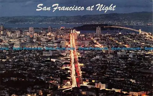 R081859 San Francisco bei Nacht. Cal Bilder. Smith News. H.S. Crocker