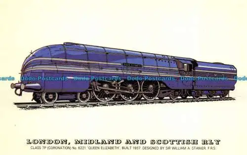 R082335 London. Midland und Scottish Rly. Klasse 7P Nr. 6221 Queen Elizabeth