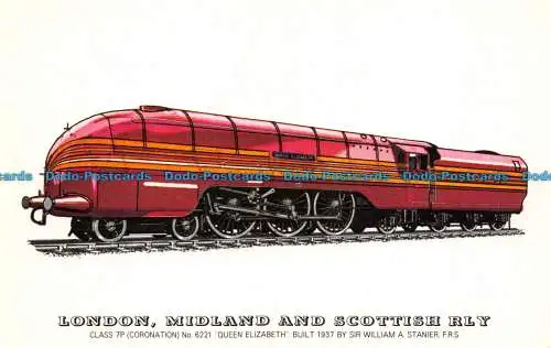 R082336 London. Midland und Scottish Rly. Klasse 7P Nr. 6221 Queen Elizabeth