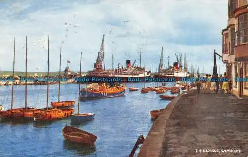 R082379 Der Hafen. Weymouth. Lachs