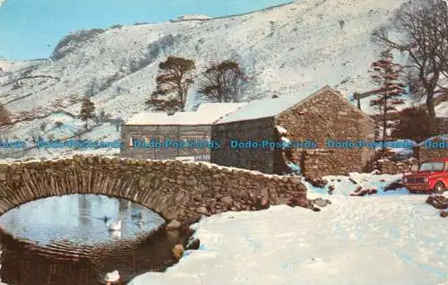 R082509 Watendlath-Brücke im Winter. Fotopräzision