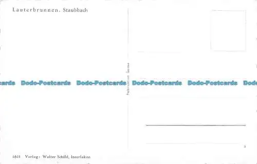 R082548 Lauterbrunnen. Staubbach. Walter Schild