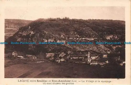 R084048 Lacave zwischen Souillac und Roc Amadour. Das Dorf und die Montage oder sind S