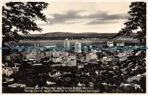 R084321 Zentraler Teil von Montreal und Victoria Bridge. Montreal