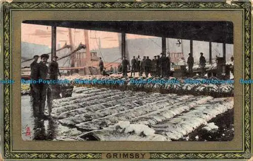 R084402 Grimsby. Am Fischkai. Tuck. 1913