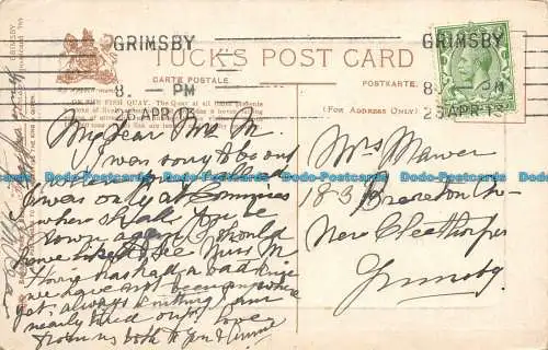 R084402 Grimsby. Am Fischkai. Tuck. 1913