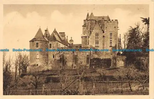 R084253 Schloss von Fayrac. Aus dem 15. Jahrhundert an den Rändern der Dordogne vor