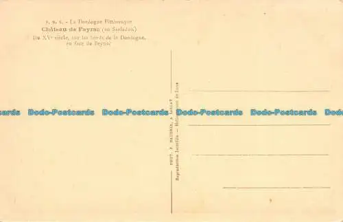 R084253 Schloss von Fayrac. Aus dem 15. Jahrhundert an den Rändern der Dordogne vor