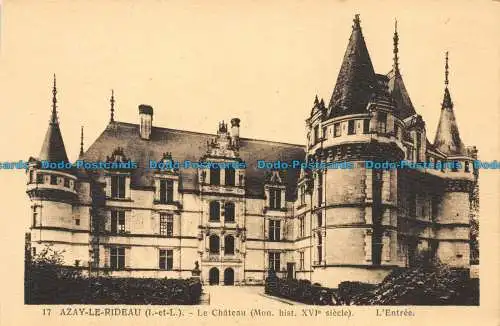 R084264 Azay le Rideau. Das Schloss. L Eingang. A. Bruel. Nr. 17