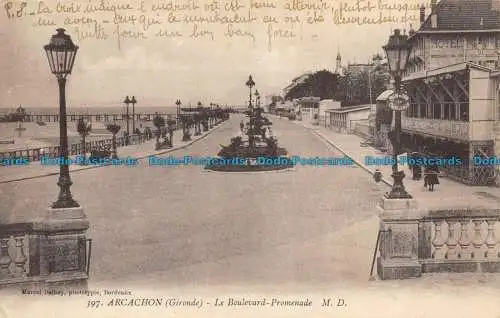 R084984 Arcachon. Der Boulevard Promenade. Marcel Delboy. Nr. 397