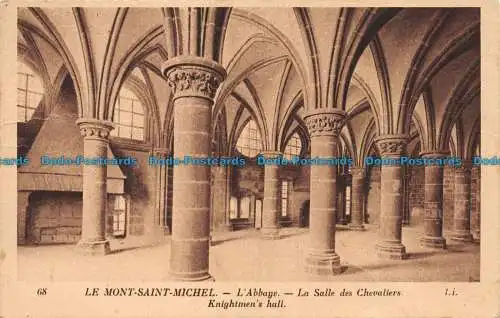 R084537 Der Mont Saint Michel. L Abtei. Der Rittersaal. LL. Nr. 68