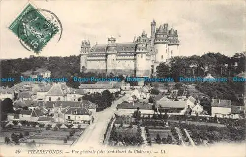 R084561 Pierrefonds. Allgemeine Ansicht. Südwestküste des Schlosses. LL. Nr. 40. 1910