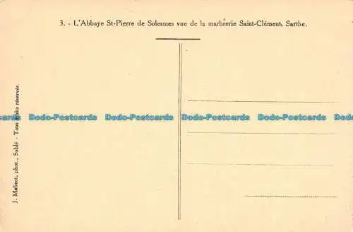 R084608 L Abtei St. Pierre de Solesmes Blick auf die Marmorfabrik Saint Clement Sarthe